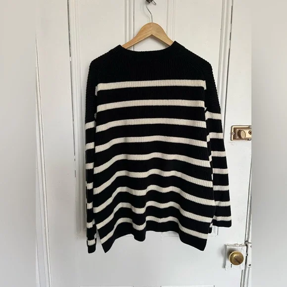 H&M Black and White Striped Knit Sweater - Picture 9 of 12